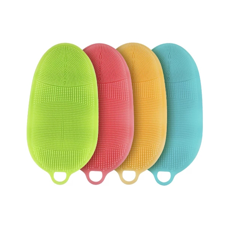 Hot selling high quality Massage Exfoliating silicone cleansing shower gel body brush Silicone Bath Brush